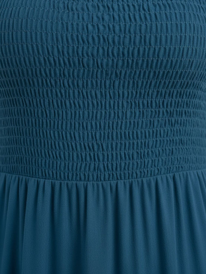 Smocked Sleeveless Maxi Dress ocean blue image 5 