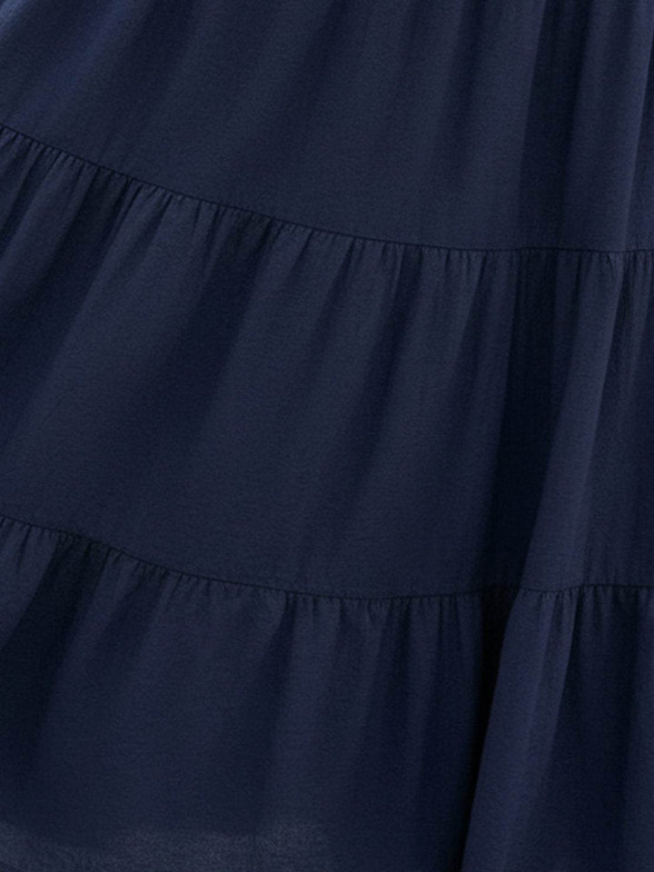 Smocked Sleeveless Maxi Dress navy blue image 5 