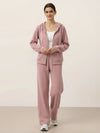 Chenille Zip-up Loungewear Set
