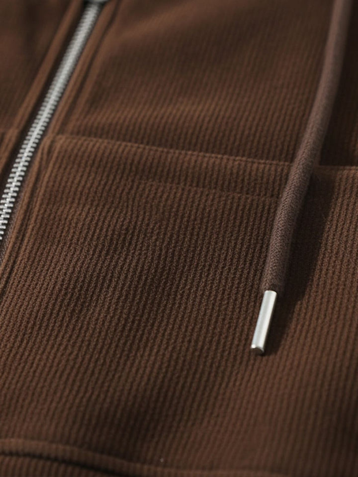 Chenille Zip-up Loungewear Set brown image 6 