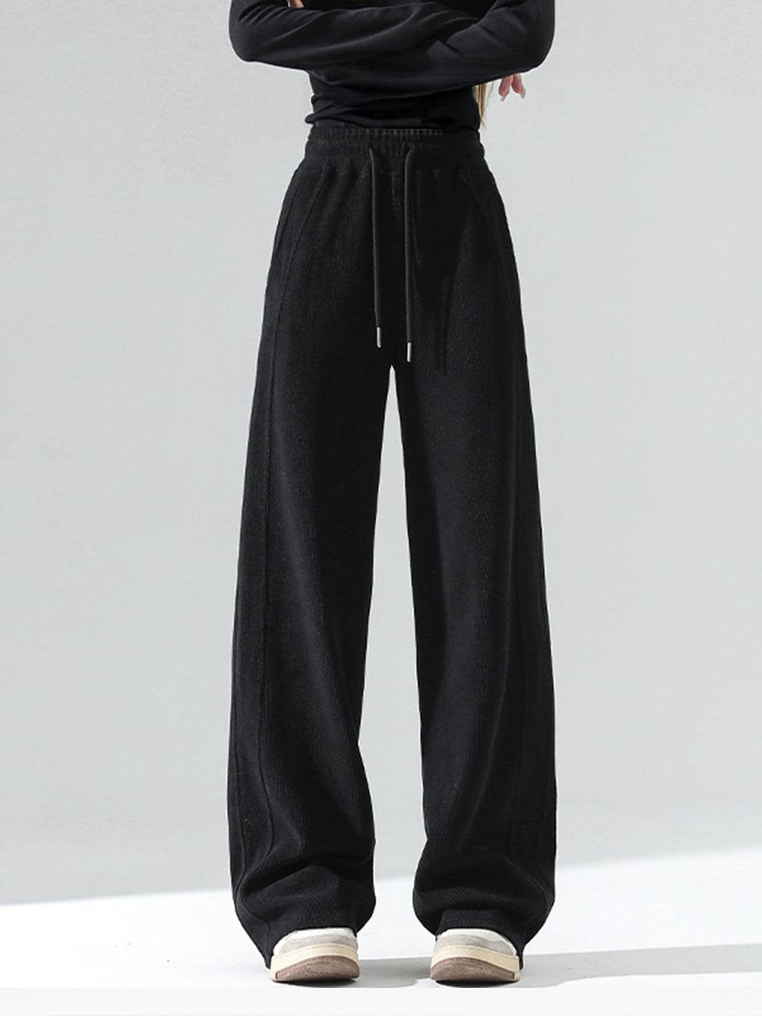 Chenille Zip-up Loungewear Set black image 3 