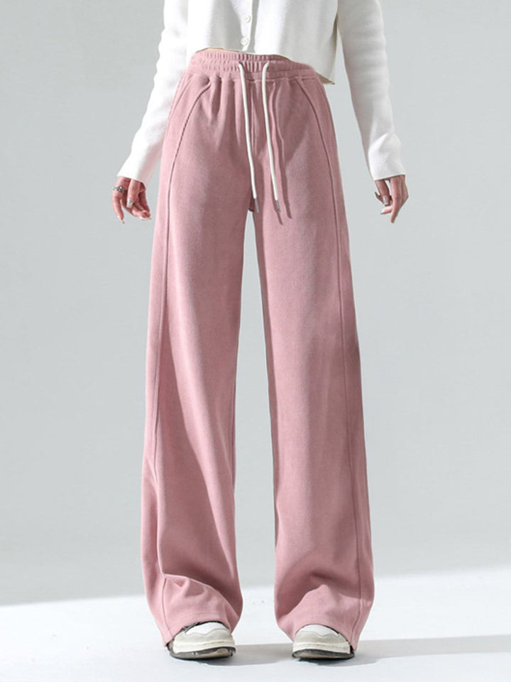Chenille Zip-up Loungewear Set light pink image 3 