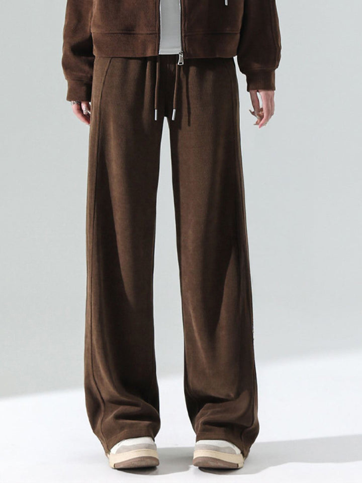 Chenille Zip-up Loungewear Set brown image 3 