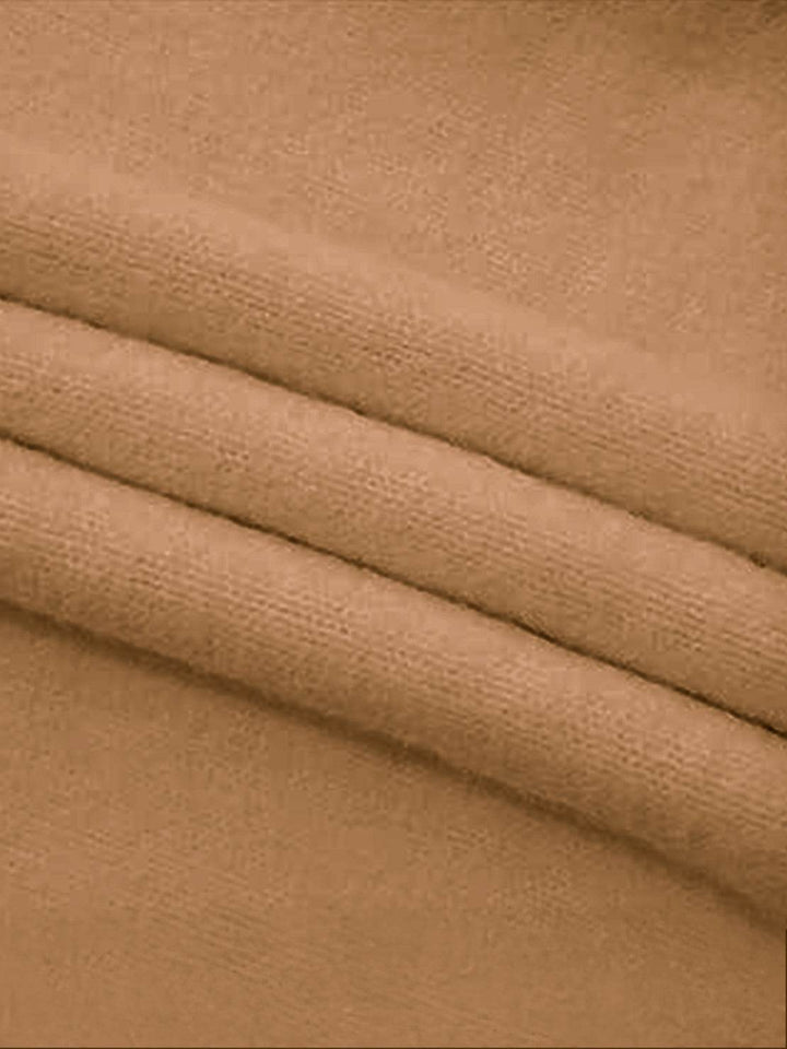 Oversized Cable-Knit Crewneck Sweater peach fuzz image 6 