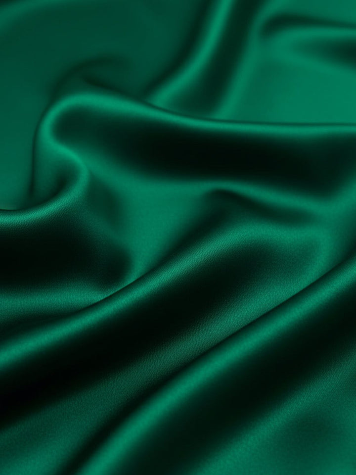 Silk-Finish Button Front Shirt emerald green image 6 