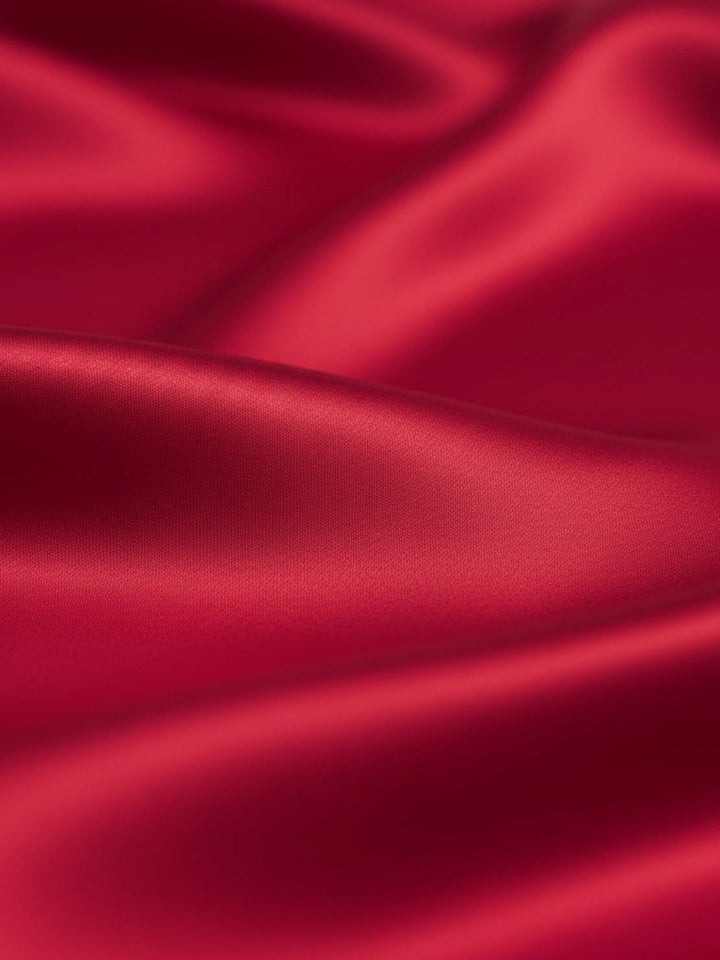 Silk-Finish Button Front Shirt red image 6 