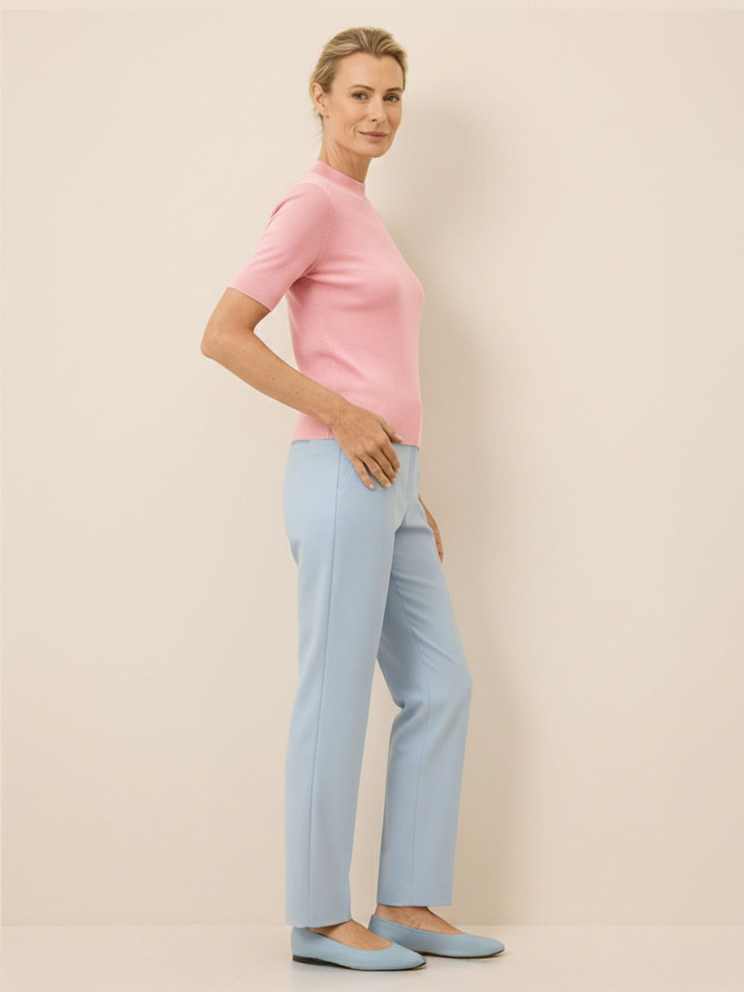 100% Merino Wool Tee light pink image 2 