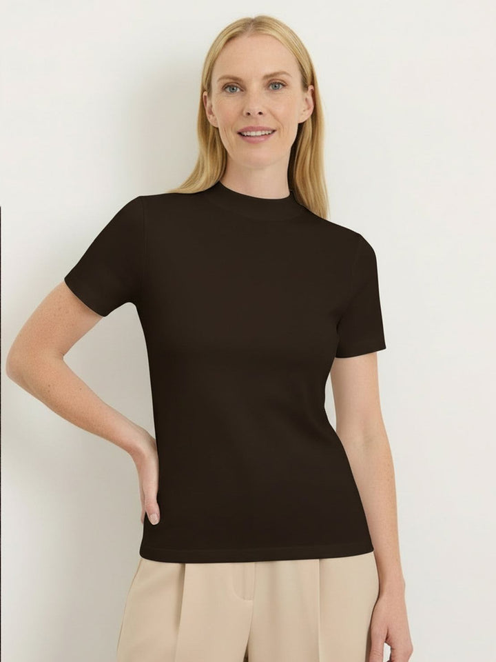100% Merino Wool Tee dark brown image 1 
