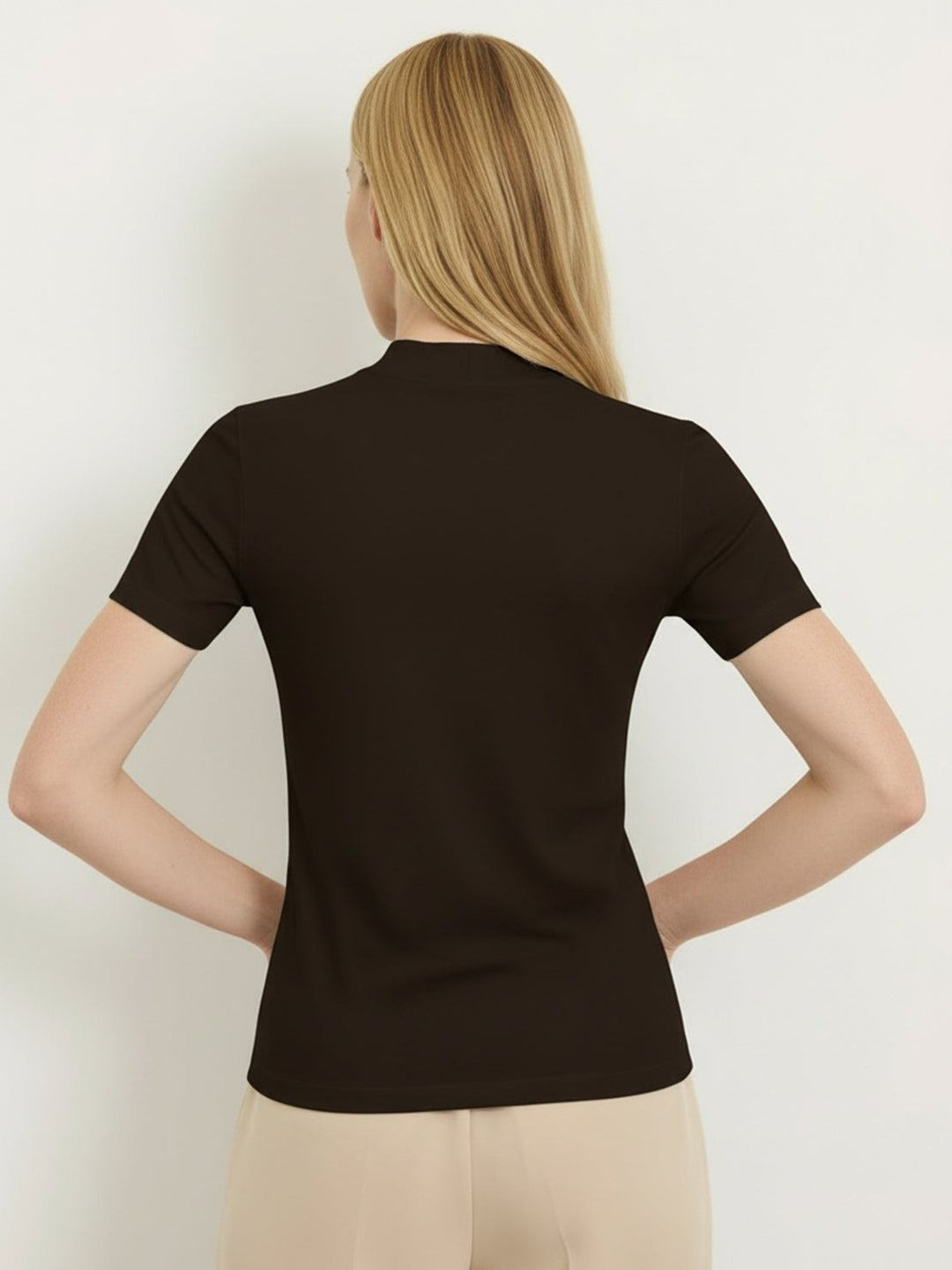 100% Merino Wool Tee dark brown image 3 