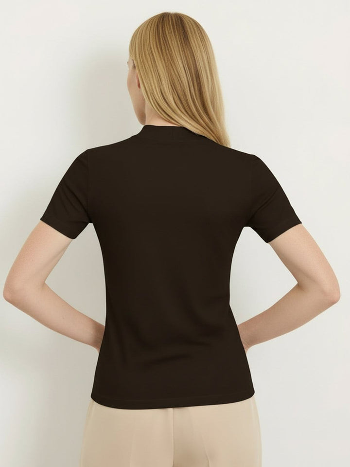 100% Merino Wool Tee dark brown image 3 