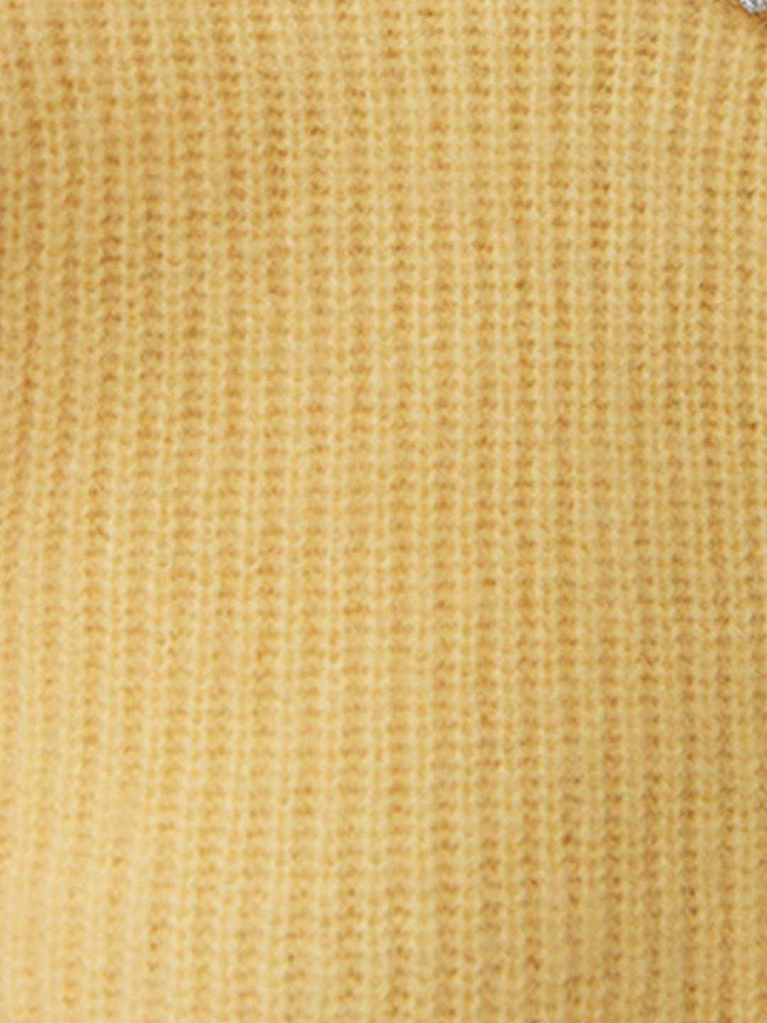 100% Alashan Cashmere Diamond-Collar Cardigan yellow image 5 