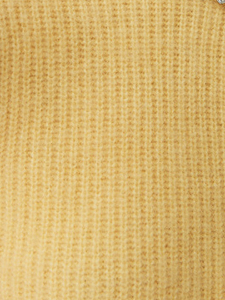 100% Alashan Cashmere Diamond-Collar Cardigan yellow image 5 