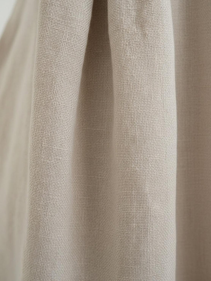 100% Cotton-Linen Empire Waist Dress