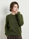 Marled Knit Merino Wool Cardigan