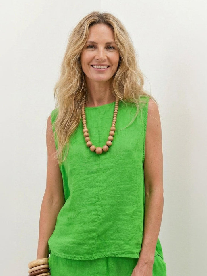 Textured Finish Sleeveless Two-Piece Set green image 3 
