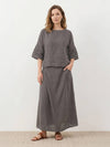 Wrap Skirt Two-Piece Set