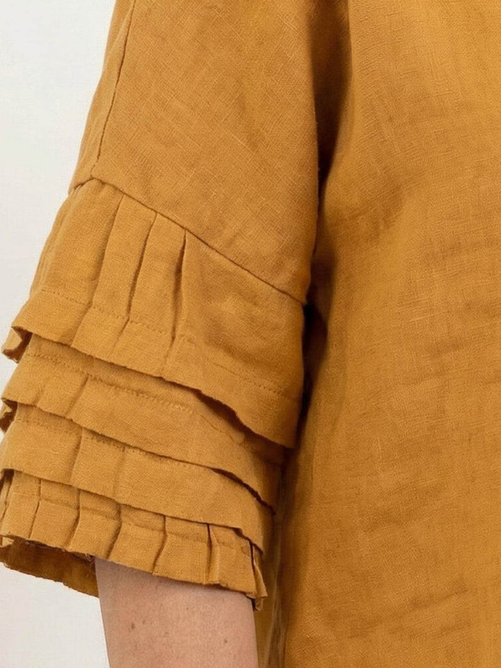 Wrap Skirt Two-Piece Set mustard image 5 