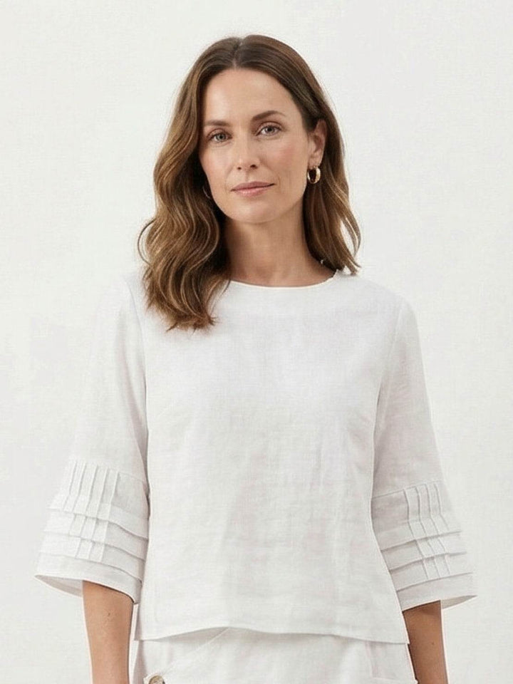 Wrap Skirt Two-Piece Set white image 3 