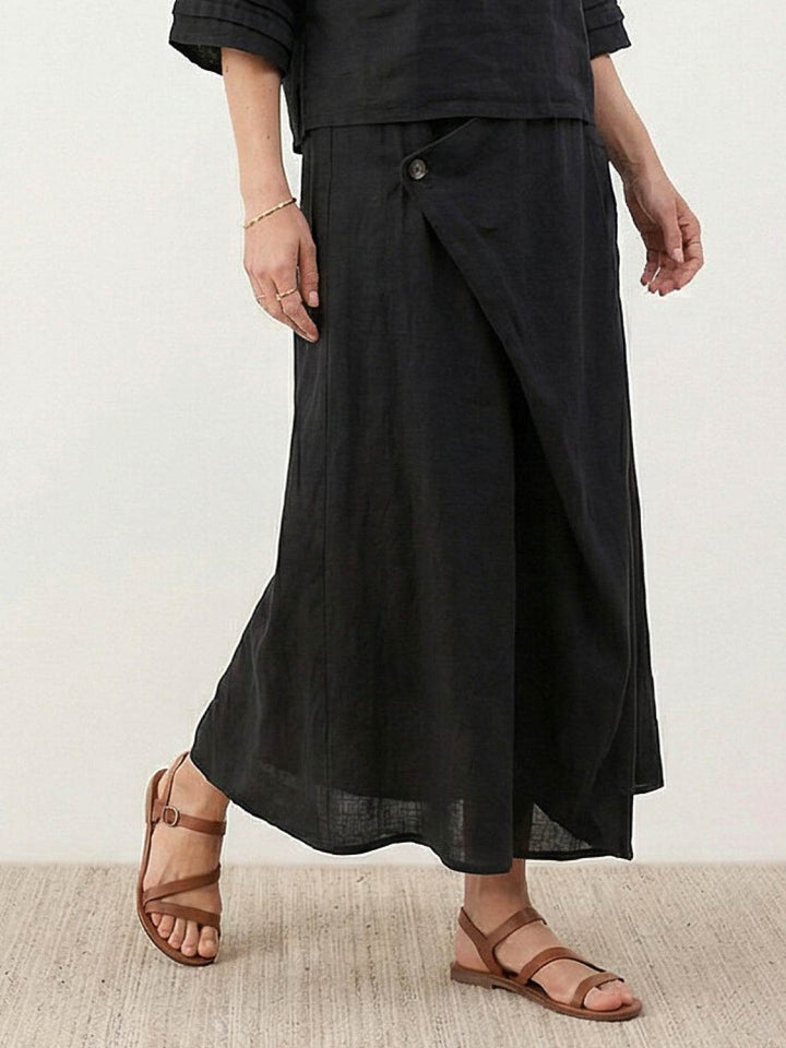 Wrap Skirt Two-Piece Set black image 4 