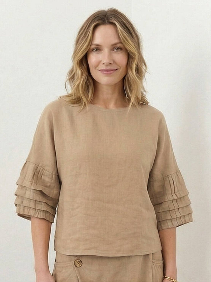 Wrap Skirt Two-Piece Set khaki image 3 