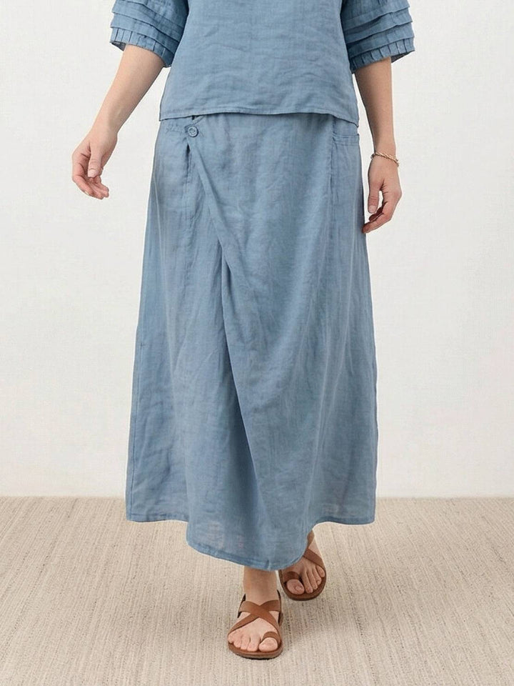 Wrap Skirt Two-Piece Set powder blue image 4 