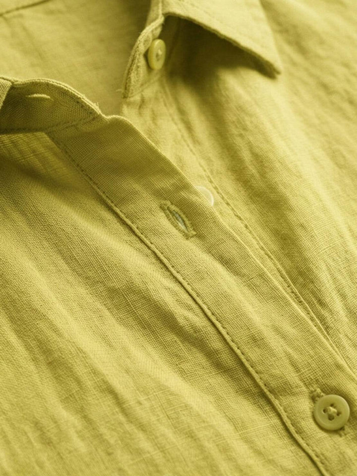 100% Cotton Popover Blouse yellow image 5 