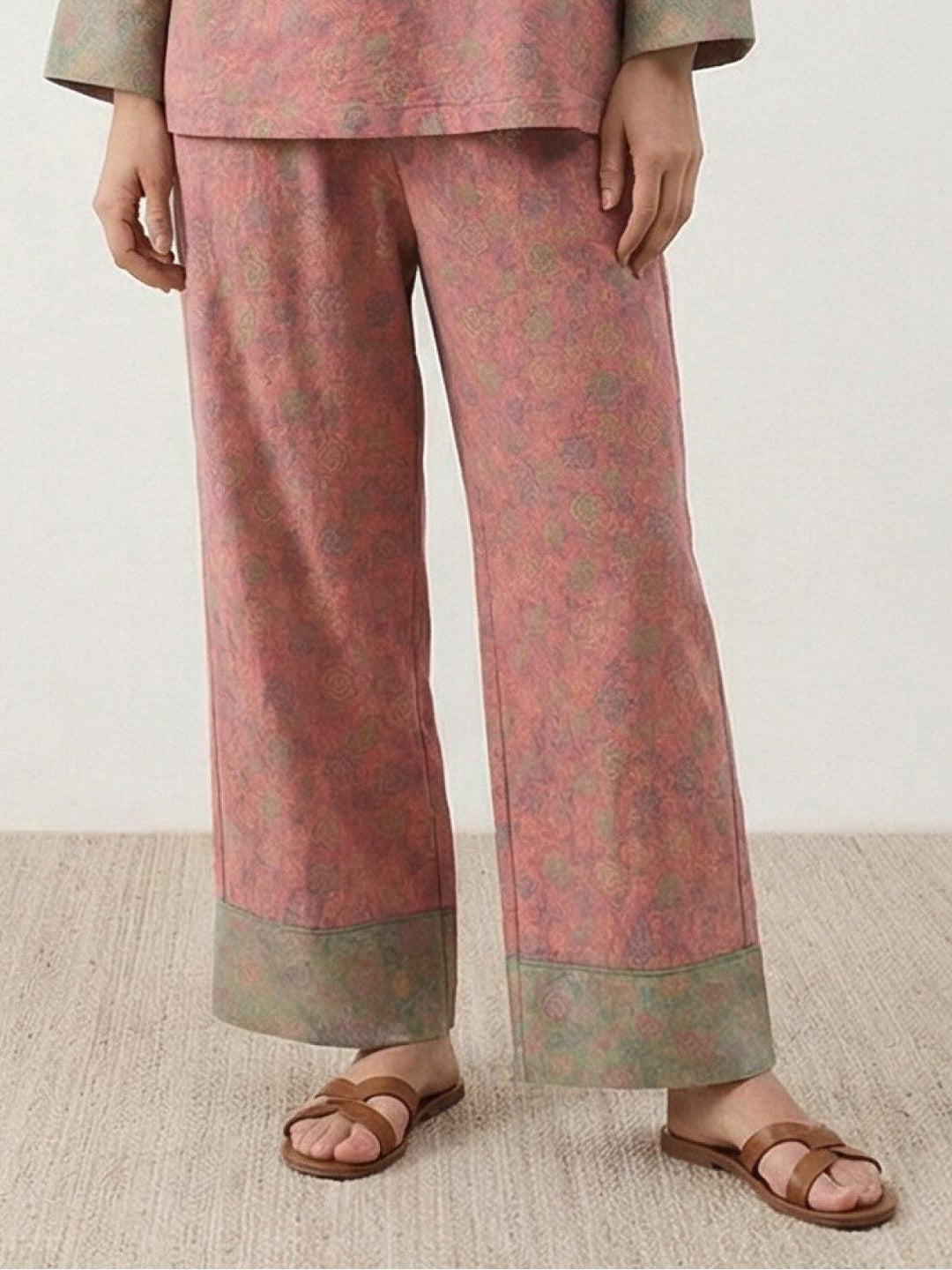 100% Cotton Chinese Pankou Loungewear rosewood vine image 4 
