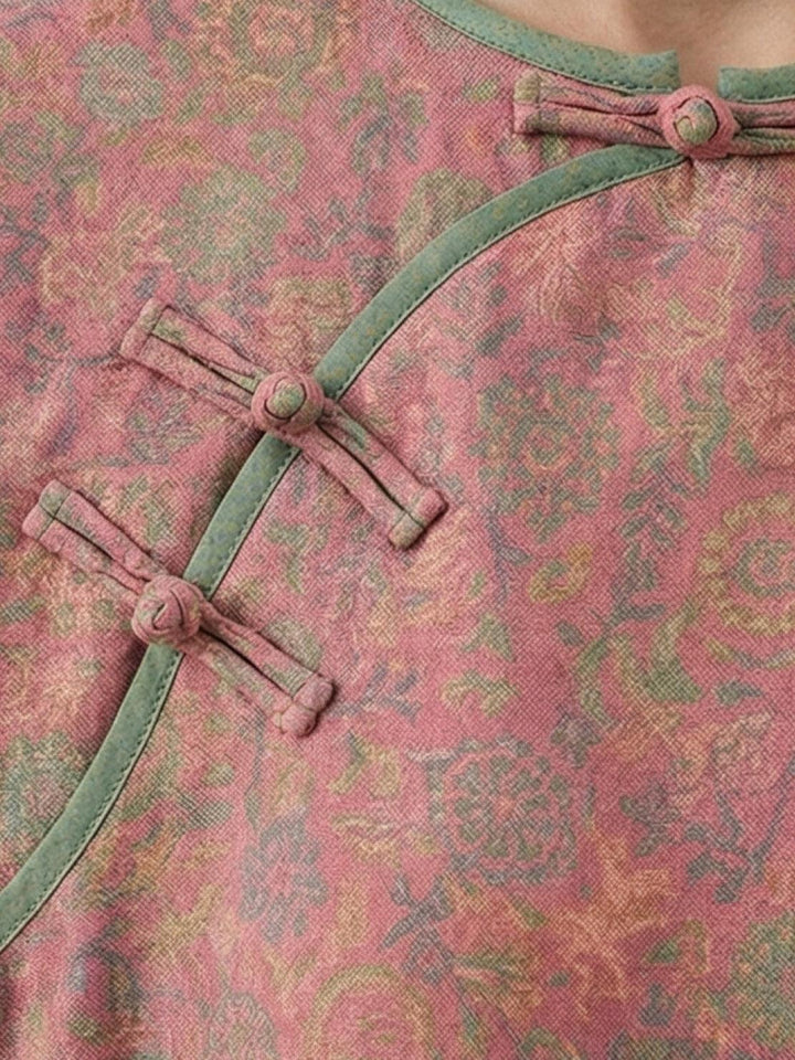 100% Cotton Chinese Pankou Loungewear rosewood vine image 5 