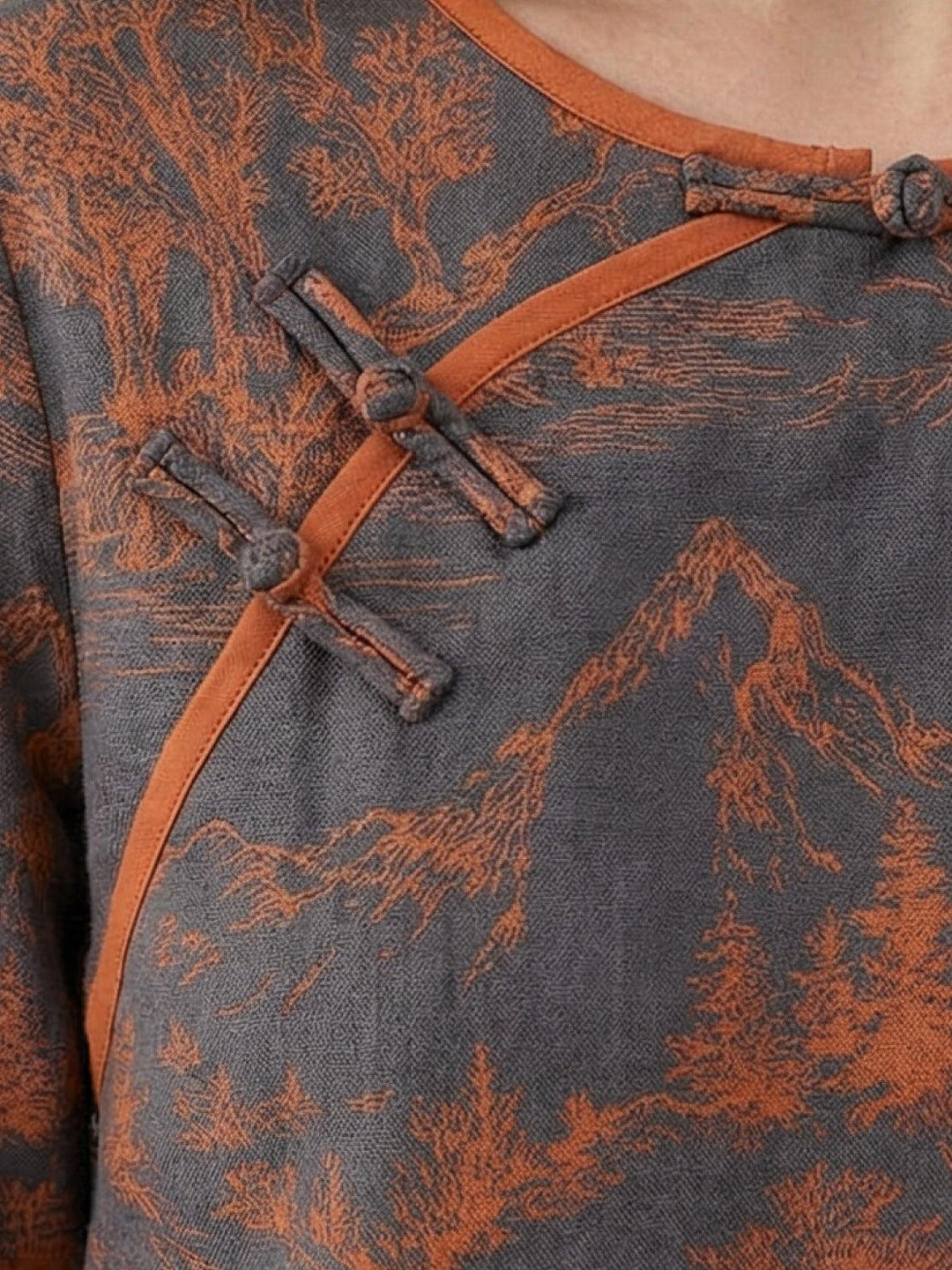 100% Cotton Chinese Pankou Loungewear autumn slate image 5 