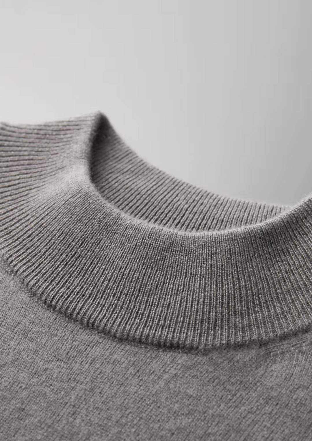Cashmere Mock Neck T-Shirt ashen truffle image 4 #color_ashen-truffle