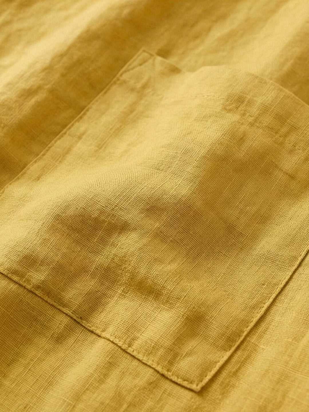 100% Linen Pocket Midi Dress yellow image 6 