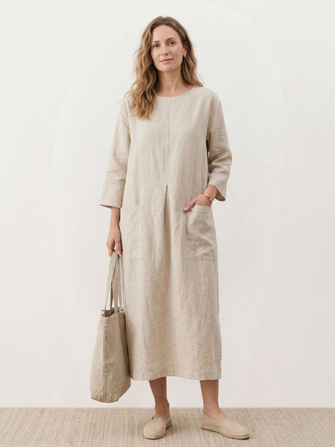 100% Cotton Pocket Maxi Dress