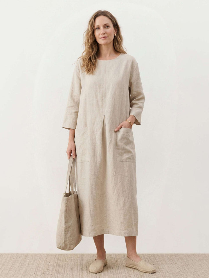 100% Cotton Pocket Maxi Dress