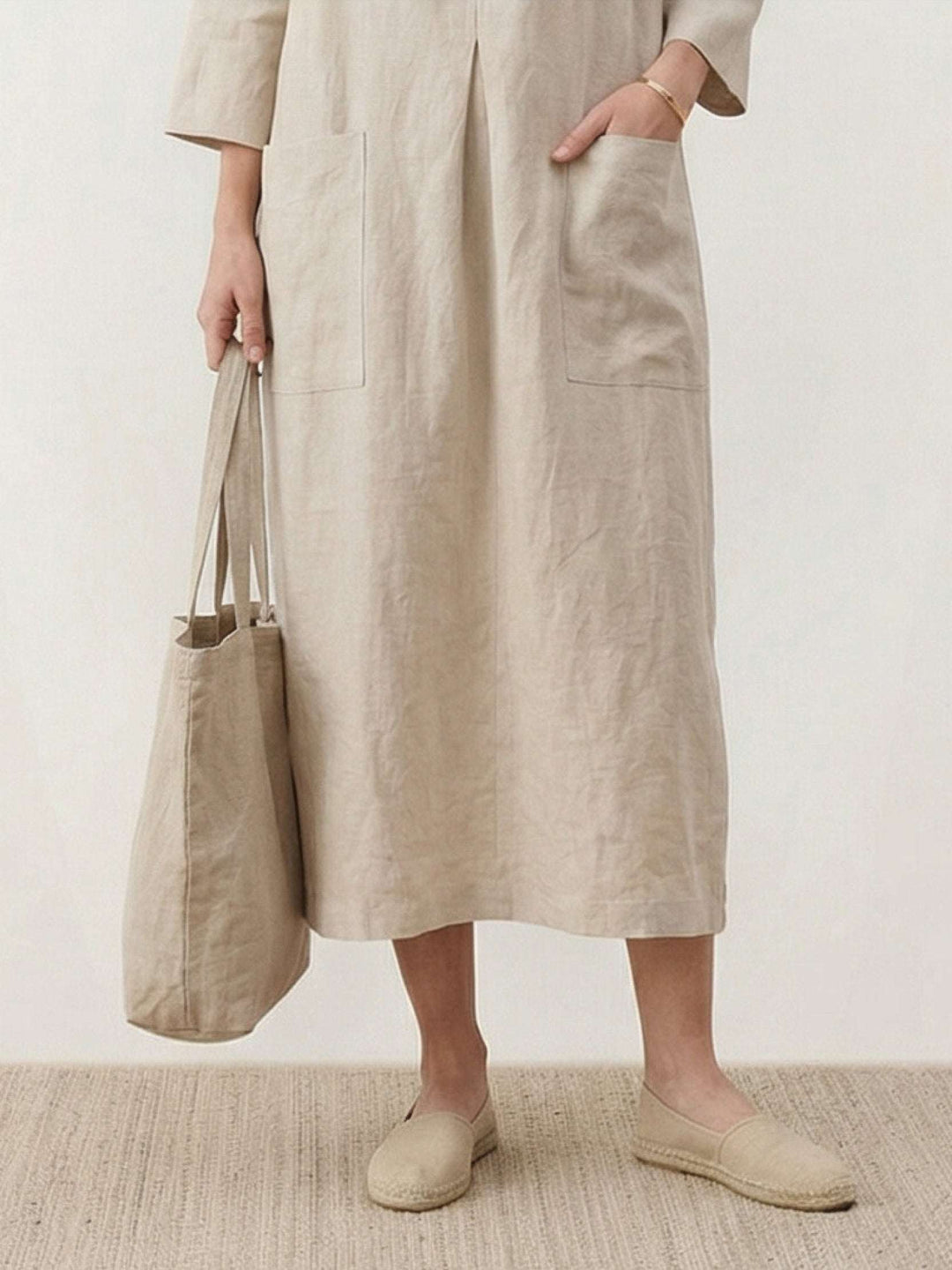 100% Cotton Pocket Maxi Dress