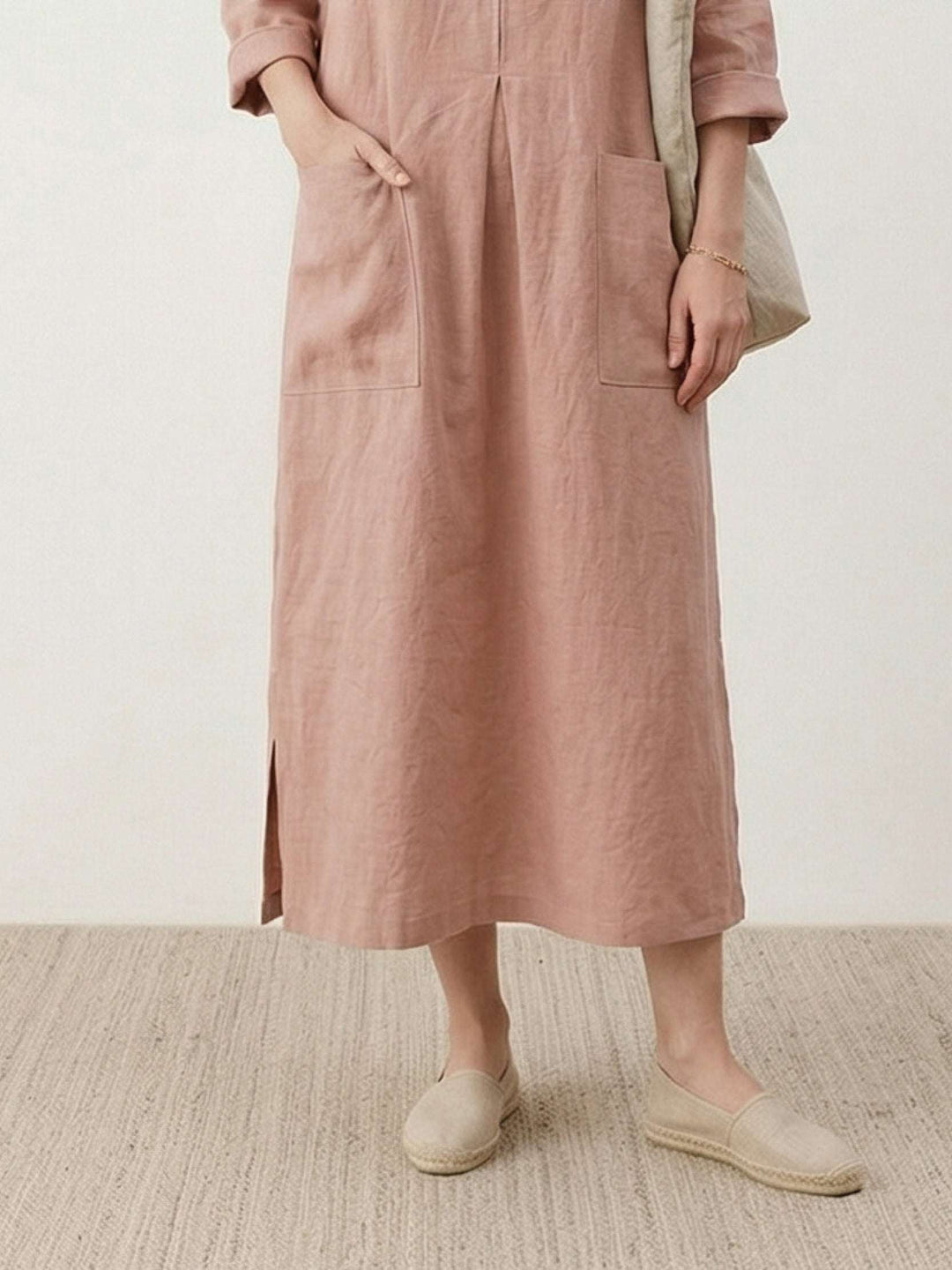 100% Cotton Pocket Maxi Dress