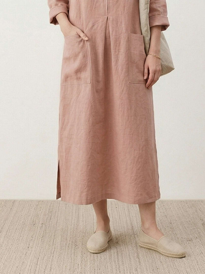 100% Cotton Pocket Maxi Dress