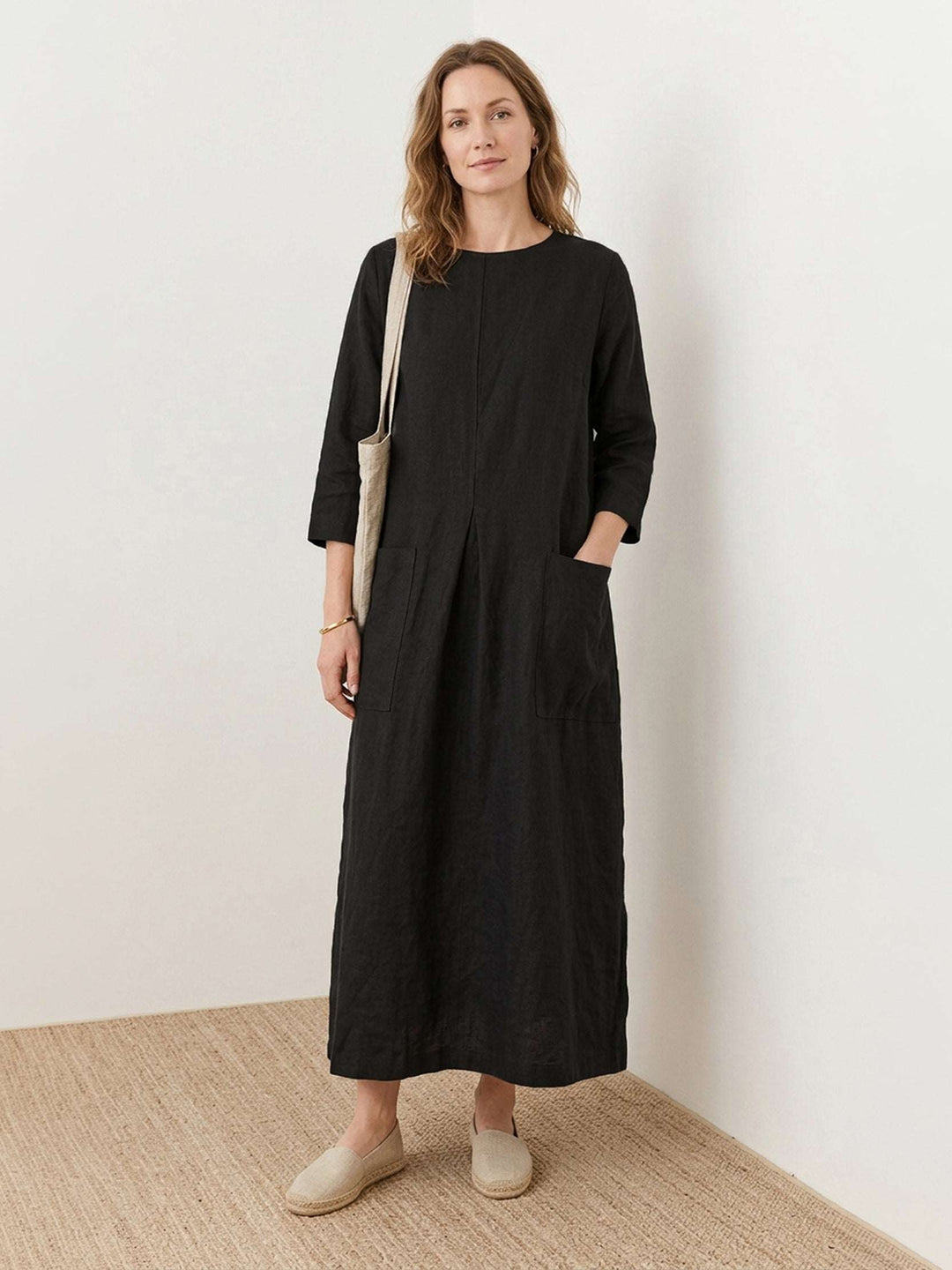 100% Cotton Pocket Maxi Dress