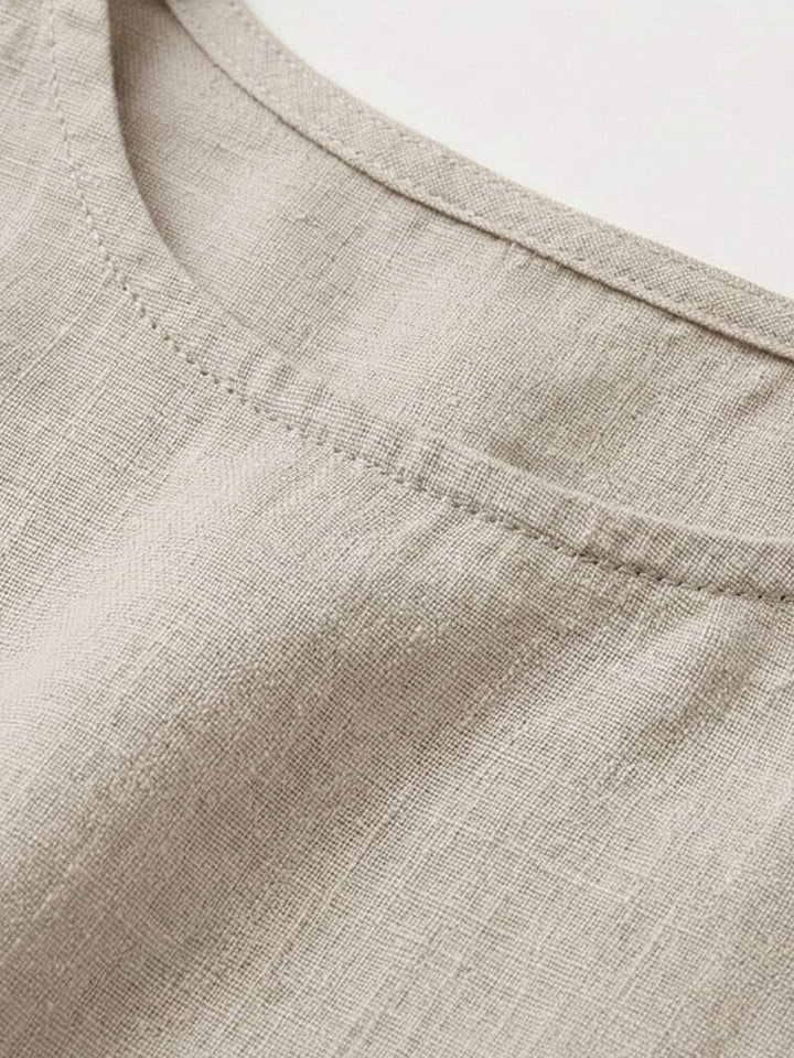 100% Cotton Linen Sleeveless Maxi Dress oat milk image 6 