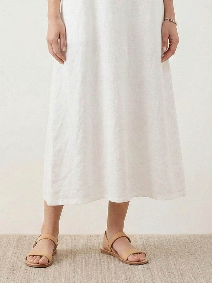 100% Cotton Linen Sleeveless Maxi Dress blackberry black image 8 