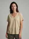 Linen-Bamboo V-Neck Tee