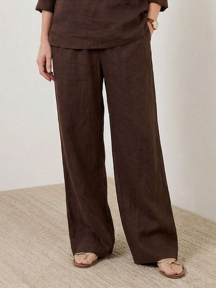 Oversized V-Neck Set chocolate brown image 5 
