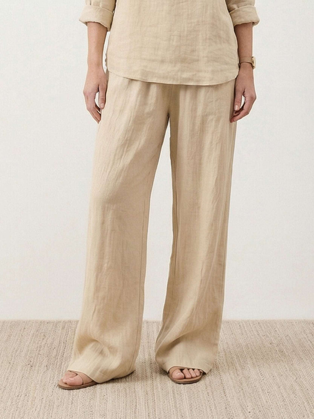 Oversized V-Neck Set beige image 5 