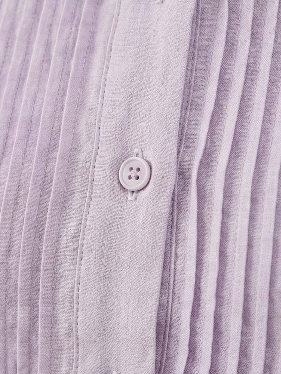 100% Cotton Linen Pleated Midi Dress light lavender image 6 