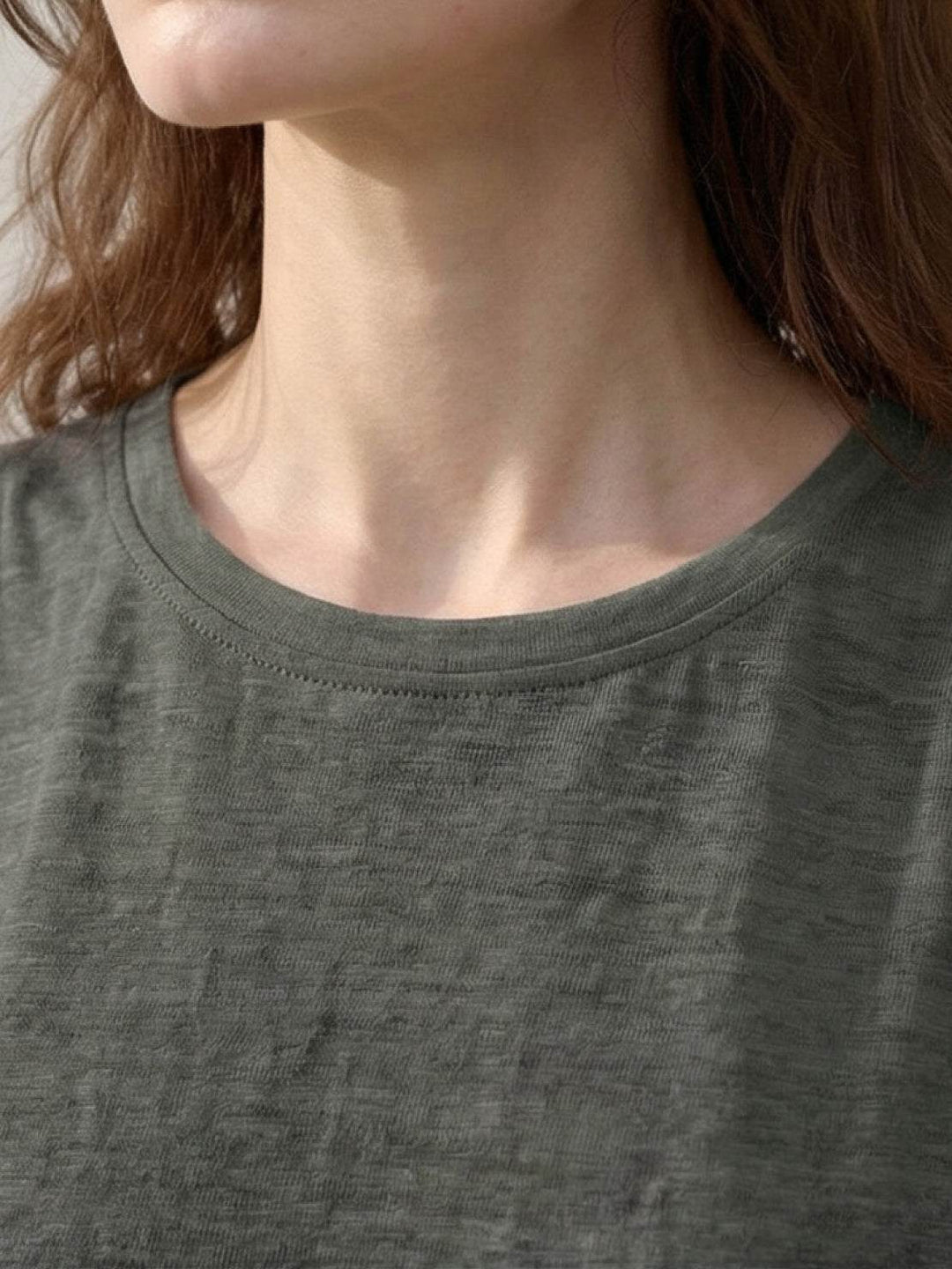 100% Linen Wide Neck Vest dark gray image 10 