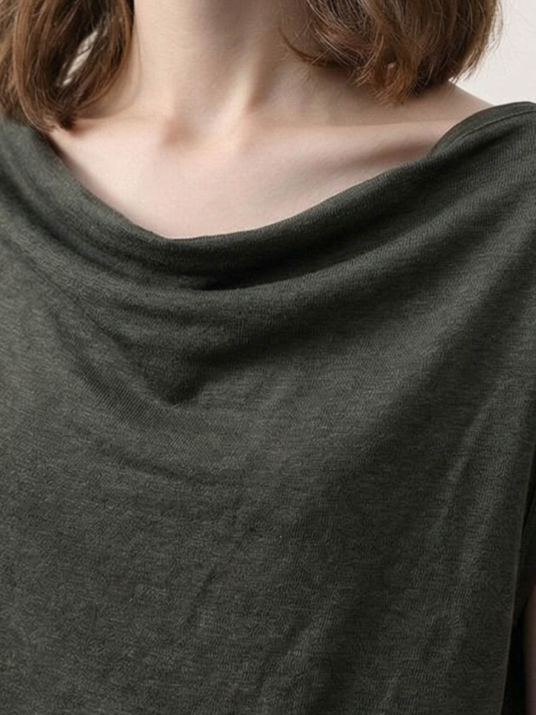 100% Linen Wide Neck Vest dark gray image 5 