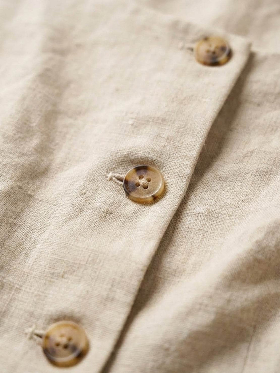 100% Linen Yarn-Dyed Vest beige image 5 