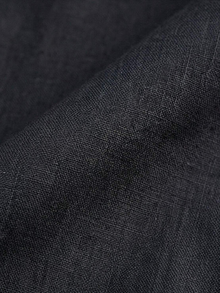 100% Linen Sheer Overshirt black image 6 