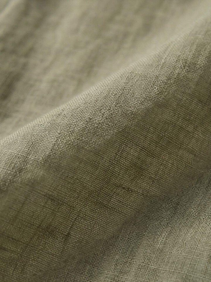 100% Linen Sheer Overshirt army green image 6 