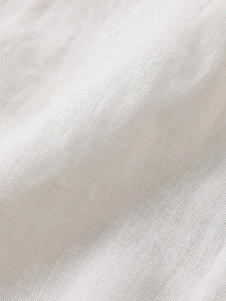 100% Linen Sheer Overshirt white image 3 