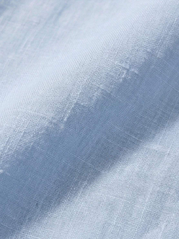 100% Linen Dropped-Shoulder Shirt light blue image 5 